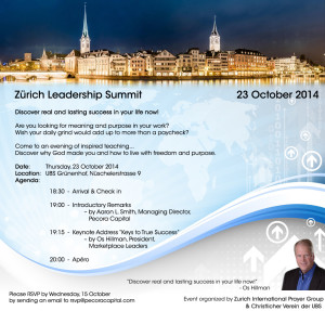 Flyer Zurich Leadership Summit